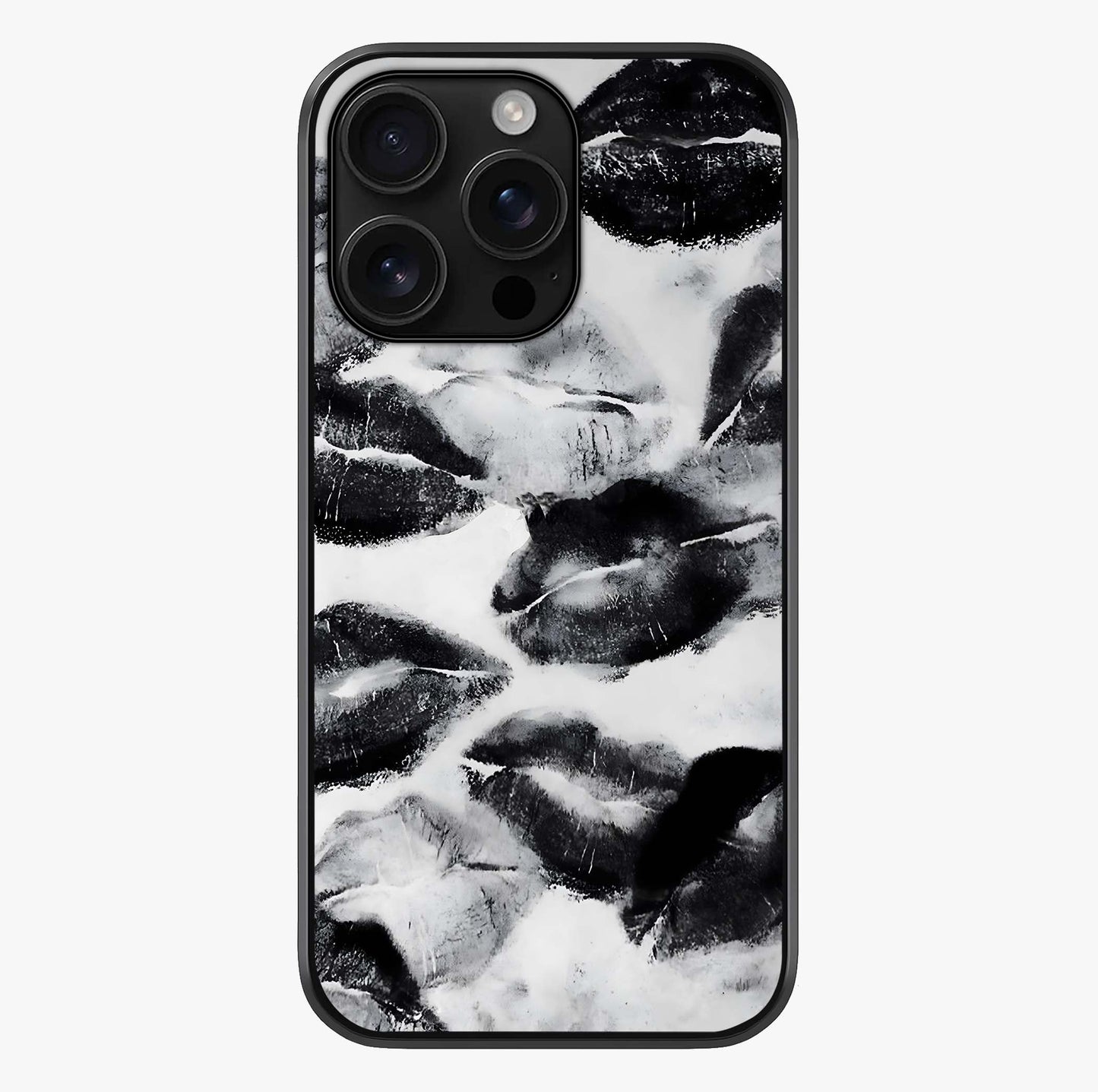 Midnight Kiss Marks Glass Case showing full back design in clean flat view with glossy glass finish.