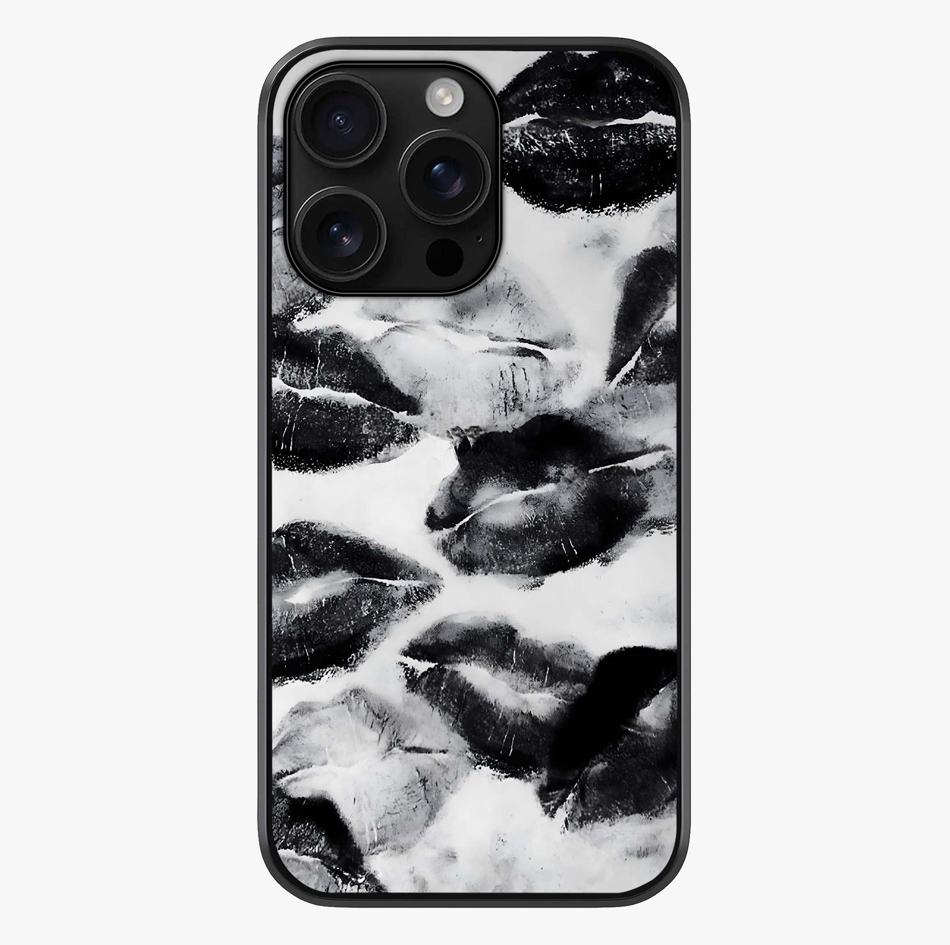 Midnight Kiss Marks Glass Case showing full back design in clean flat view with glossy glass finish.
