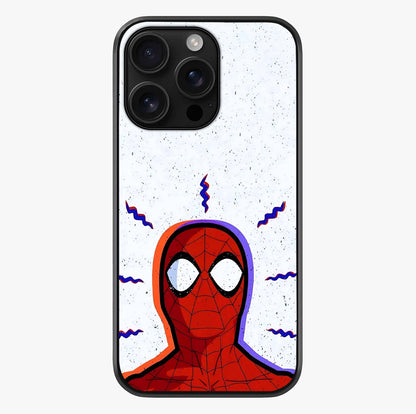 Omg Spiderman Glass Case showing full back design in clean flat view with glossy glass finish.