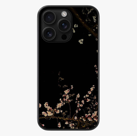 Petal Moon Light With Custom Name Glass Case showing full back design in clean flat view with glossy glass finish.