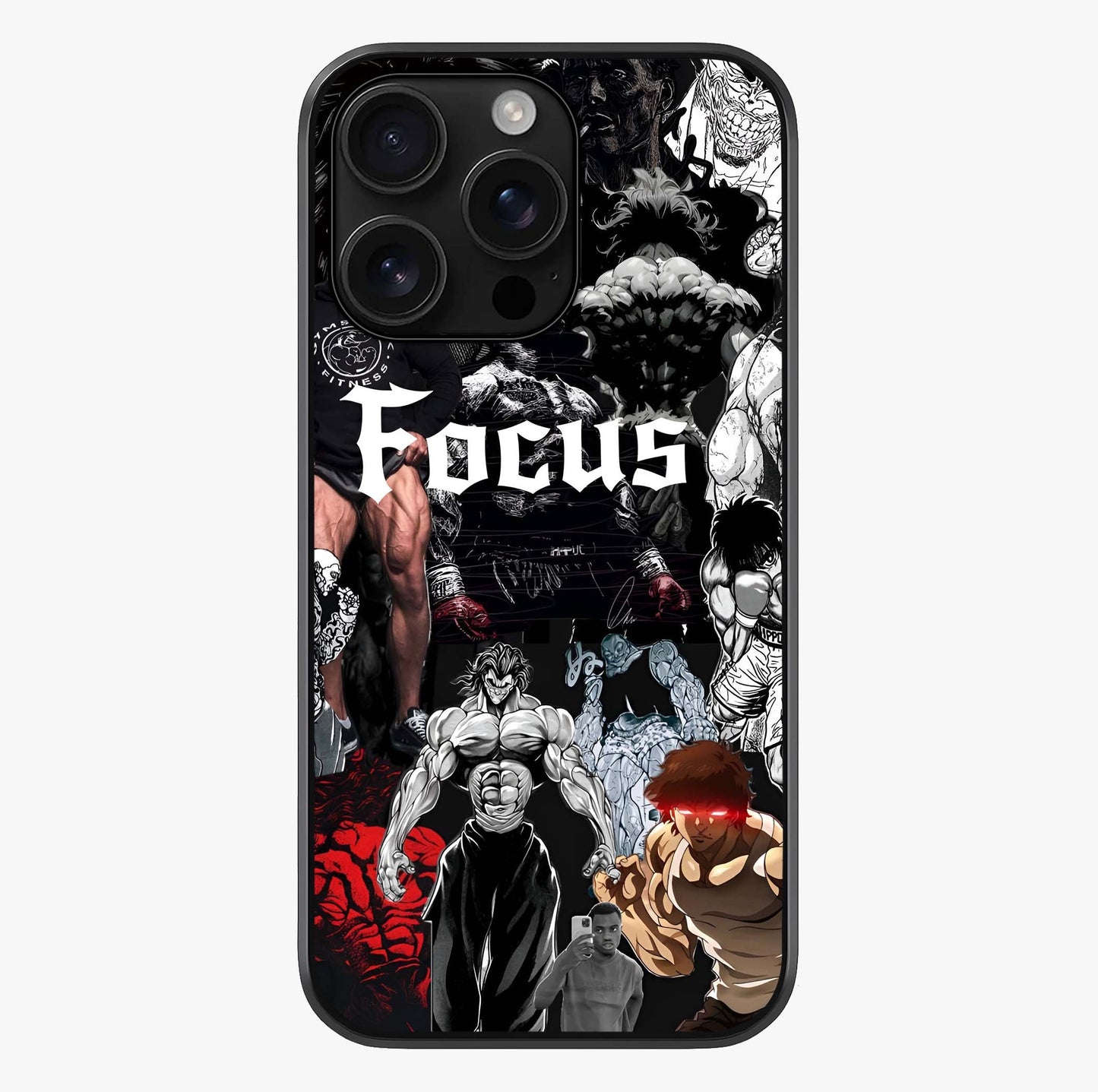 Relentless Power Focus Glass Case showing full back design in clean flat view with glossy glass finish.