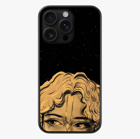Shri Krishna Art Glass Case showing full back design in clean flat view with glossy glass finish.