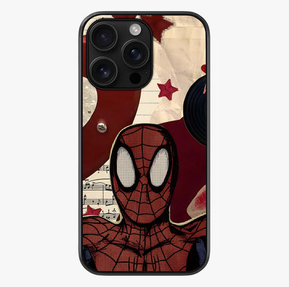 Web Warrior Vibes Glass Case showing full back design in clean flat view with glossy glass finish.
