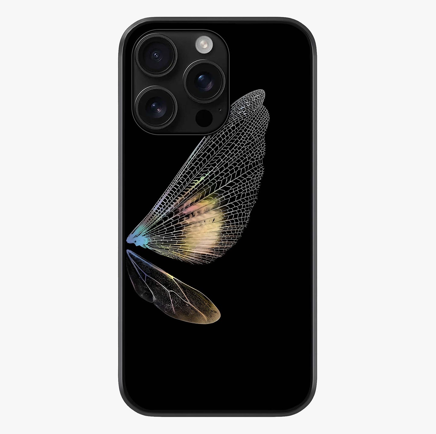 Whispers Of Wings Glass Case showing full back design in clean flat view with glossy glass finish.