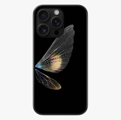 Whispers Of Wings Glass Case showing full back design in clean flat view with glossy glass finish.
