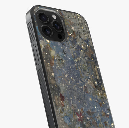 Aesthetic Astrolophia Glass Case captured at a warm angle highlighting gloss, texture and premium glass finish.