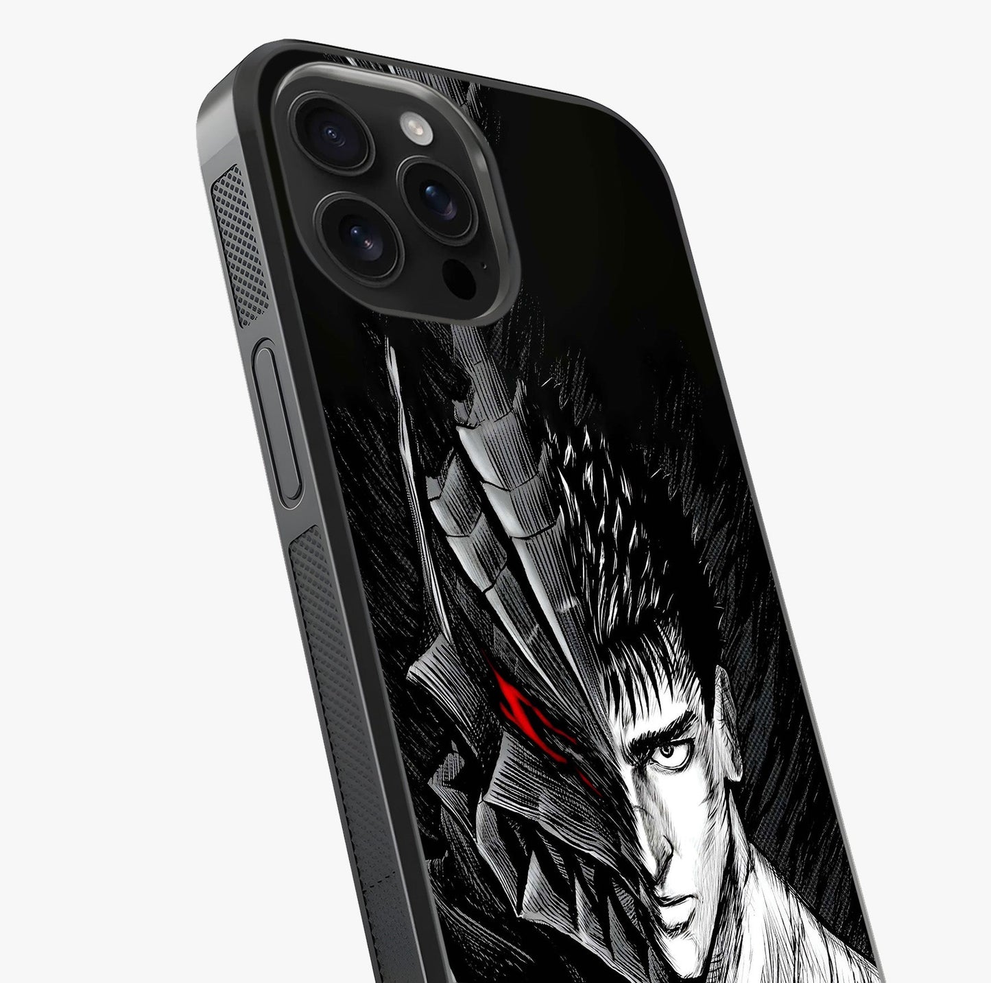 Berserker Blood Oath Glass Case captured at a warm angle highlighting gloss, texture and premium glass finish.