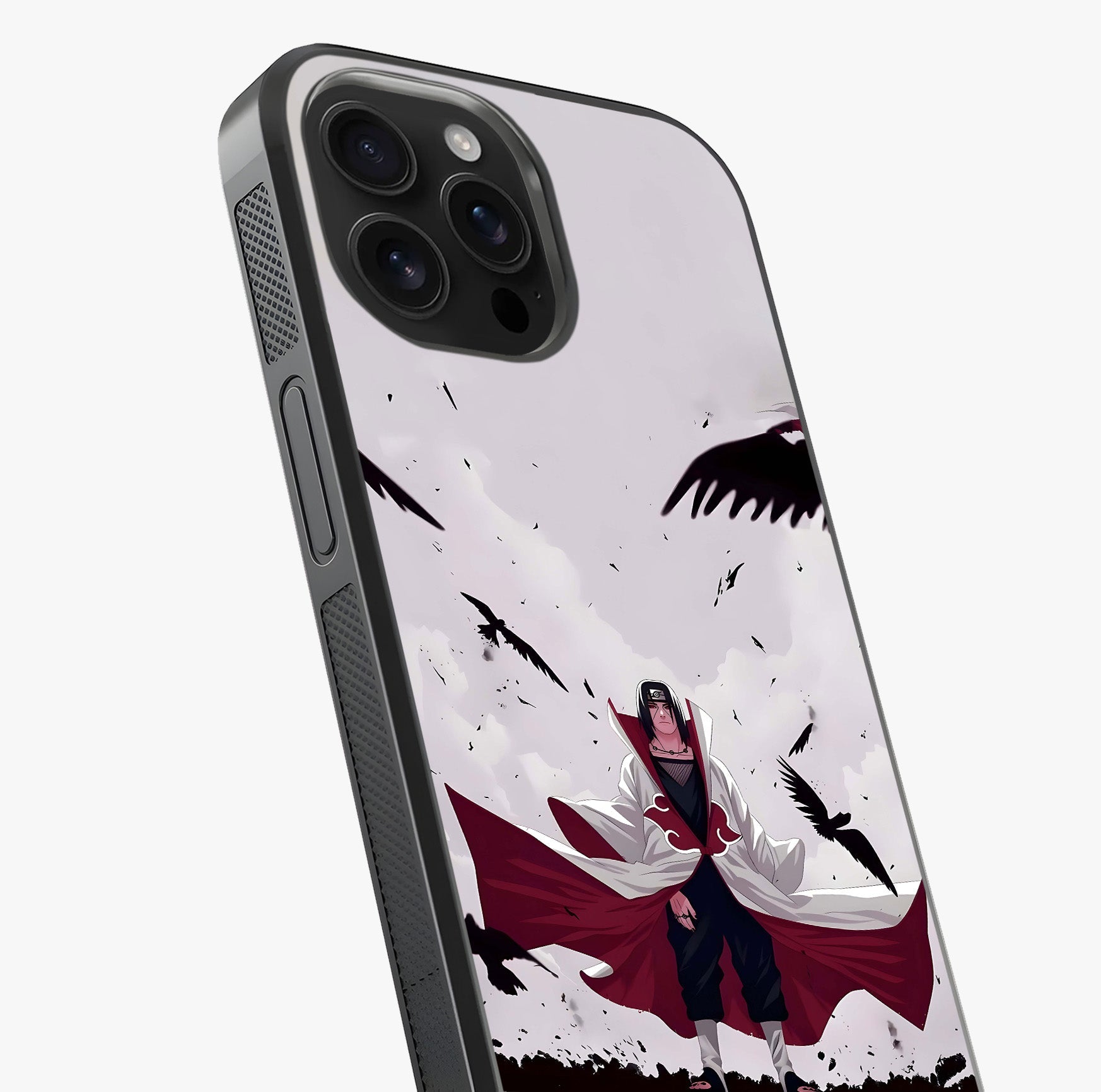 Crimson Crow Ascension Glass Case captured at a warm angle highlighting gloss, texture and premium glass finish.