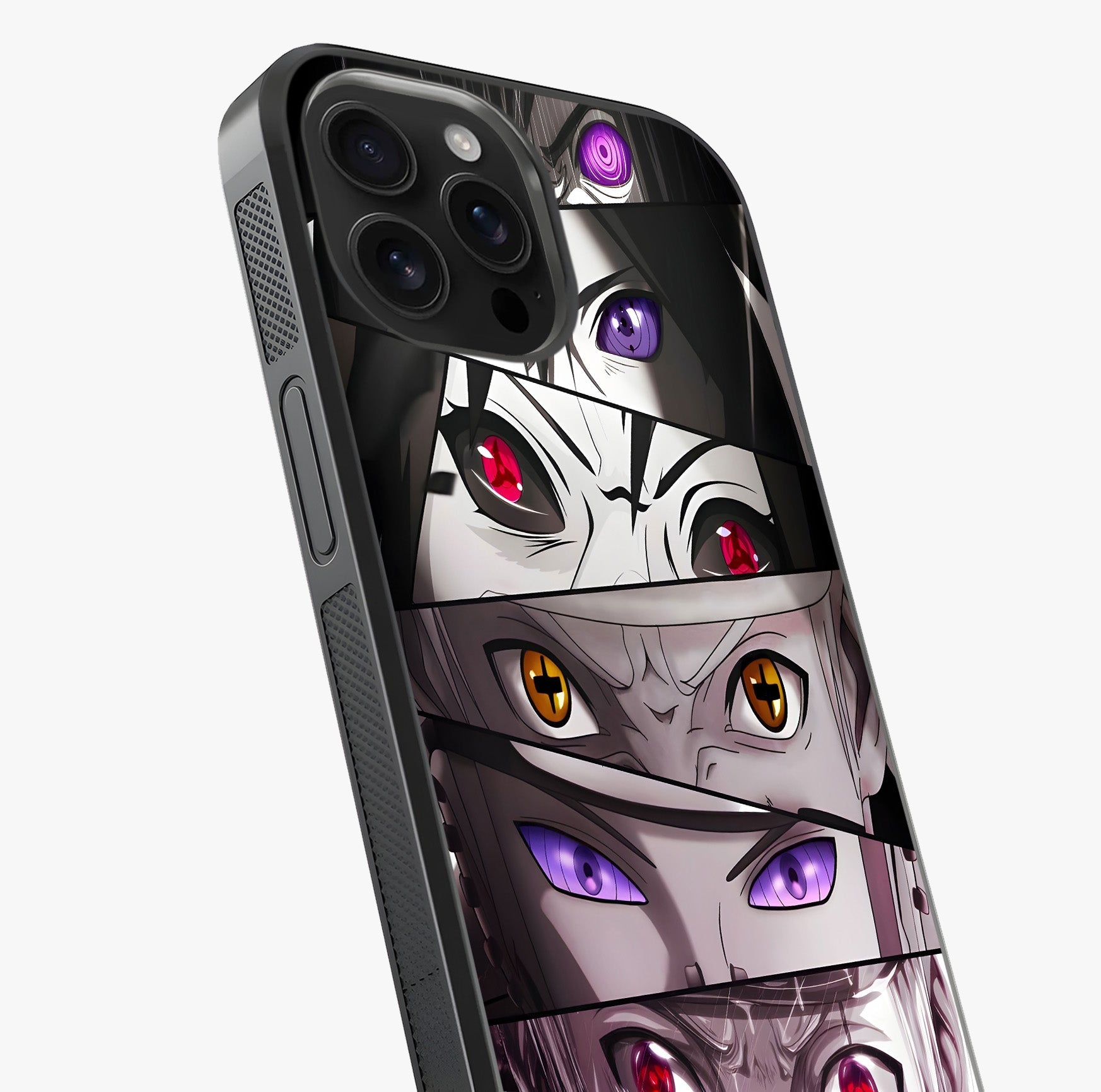 Eyes Of Destiny Glass Case captured at a warm angle highlighting gloss, texture and premium glass finish.