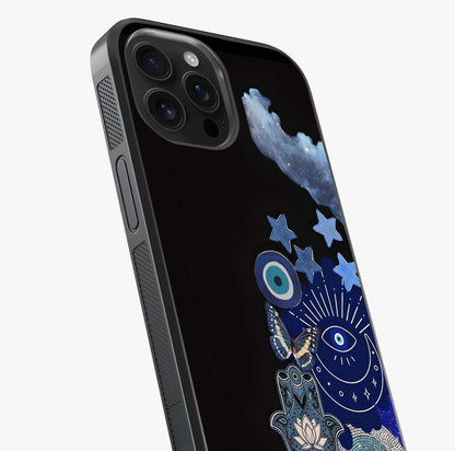 Galactic Charm Cluster Glass Case captured at a warm angle highlighting gloss, texture and premium glass finish.