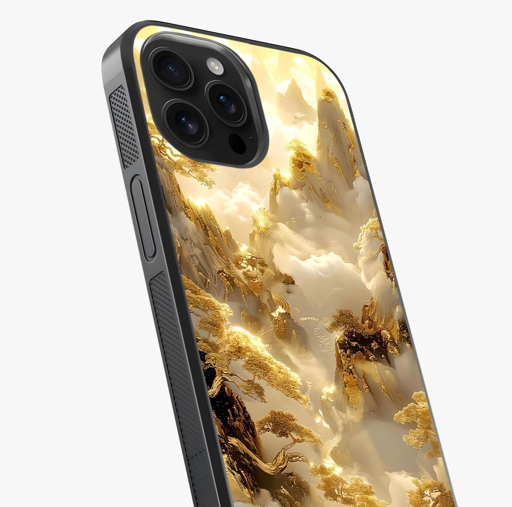 Gates Of Illumination Glass Case captured at a warm angle highlighting gloss, texture and premium glass finish.