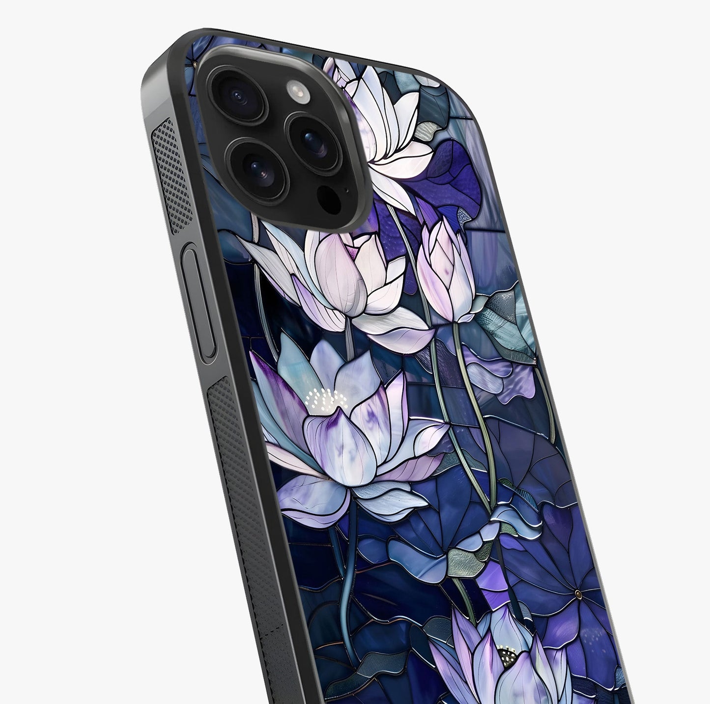 Gloss Petal Rush Glass Case captured at a warm angle highlighting gloss, texture and premium glass finish.
