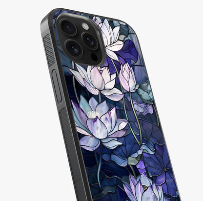 Gloss Petal Rush Glass Case captured at a warm angle highlighting gloss, texture and premium glass finish.