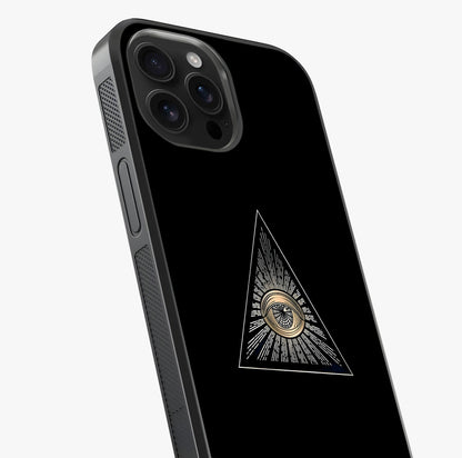 Illuminati Evil Glass Case captured at a warm angle highlighting gloss, texture and premium glass finish.