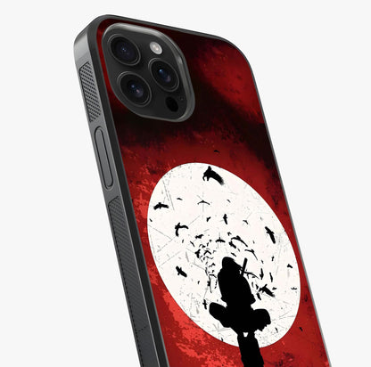 Itachi Limited Edition Naruto Anime Glass Case captured at a warm angle highlighting gloss, texture and premium glass finish.