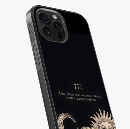 Mystic Victory Aura Glass Case captured at a warm angle highlighting gloss, texture and premium glass finish.