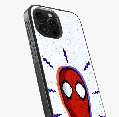 Omg Spiderman Glass Case captured at a warm angle highlighting gloss, texture and premium glass finish.