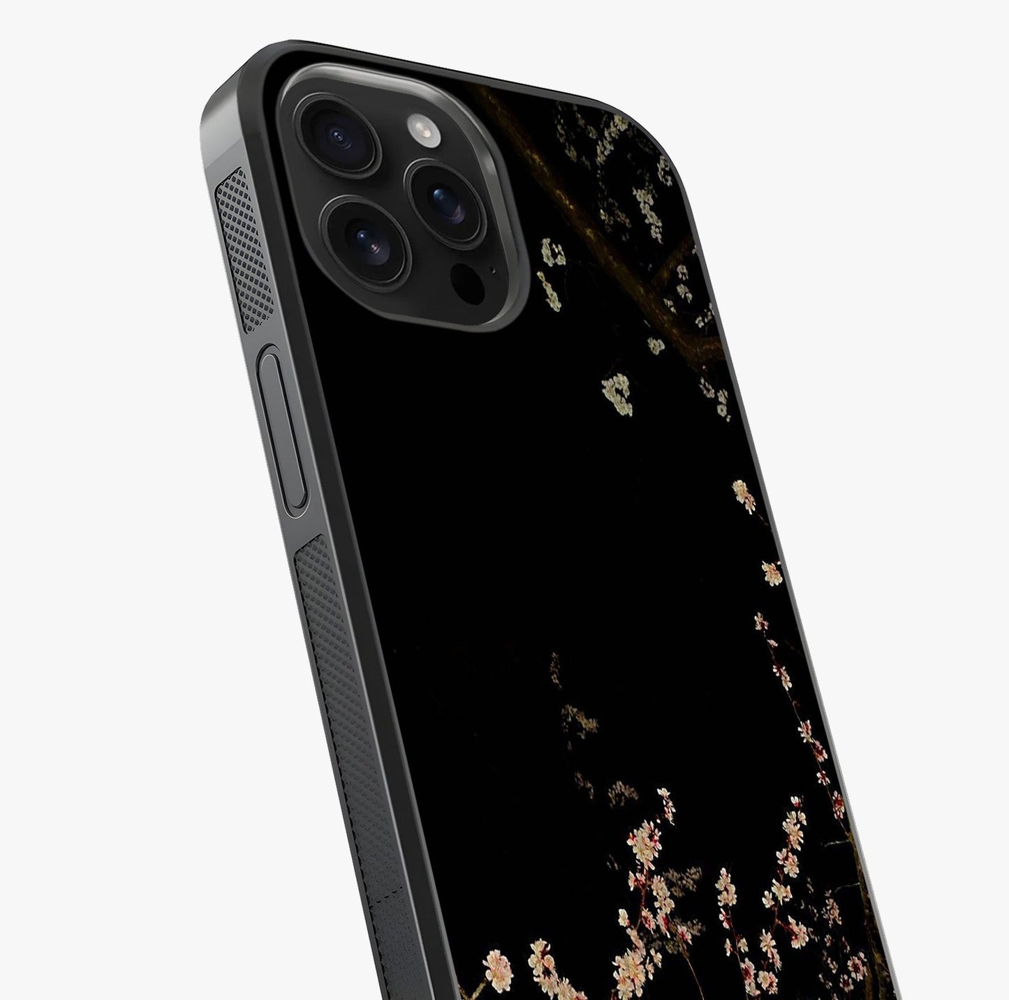 Petal Moon Light With Custom Name Glass Case captured at a warm angle highlighting gloss, texture and premium glass finish.