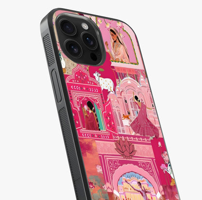 Pink Palace Muse Glass Case captured at a warm angle highlighting gloss, texture and premium glass finish.
