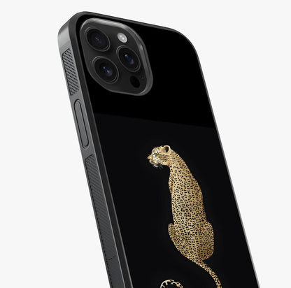 Regal Leopard Glass Case captured at a warm angle highlighting gloss, texture and premium glass finish.
