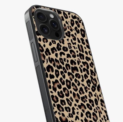 Savage Chic Pattern Glass Case captured at a warm angle highlighting gloss, texture and premium glass finish.