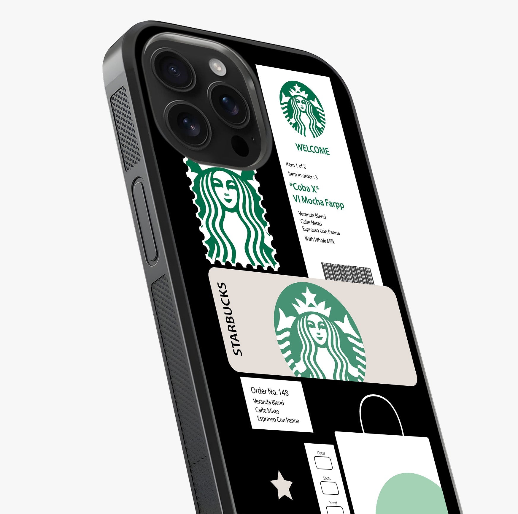 Starbucks Mocha Glass Case captured at a warm angle highlighting gloss, texture and premium glass finish.