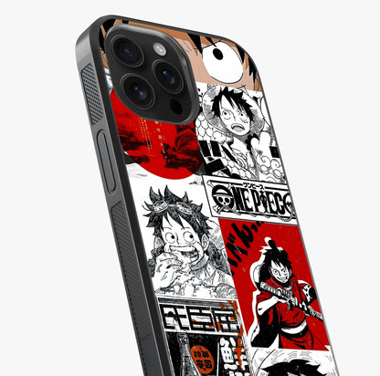 Strawhat Chaos Panels Glass Case captured at a warm angle highlighting gloss, texture and premium glass finish.