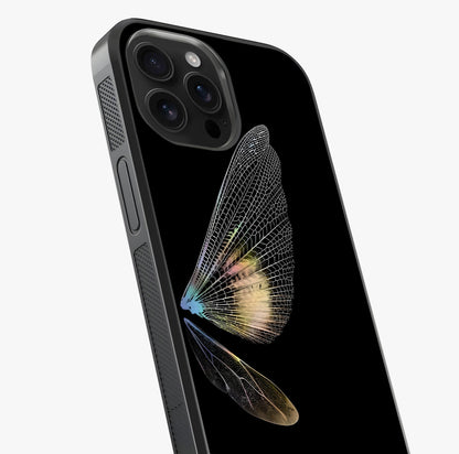 Whispers Of Wings Glass Case captured at a warm angle highlighting gloss, texture and premium glass finish.