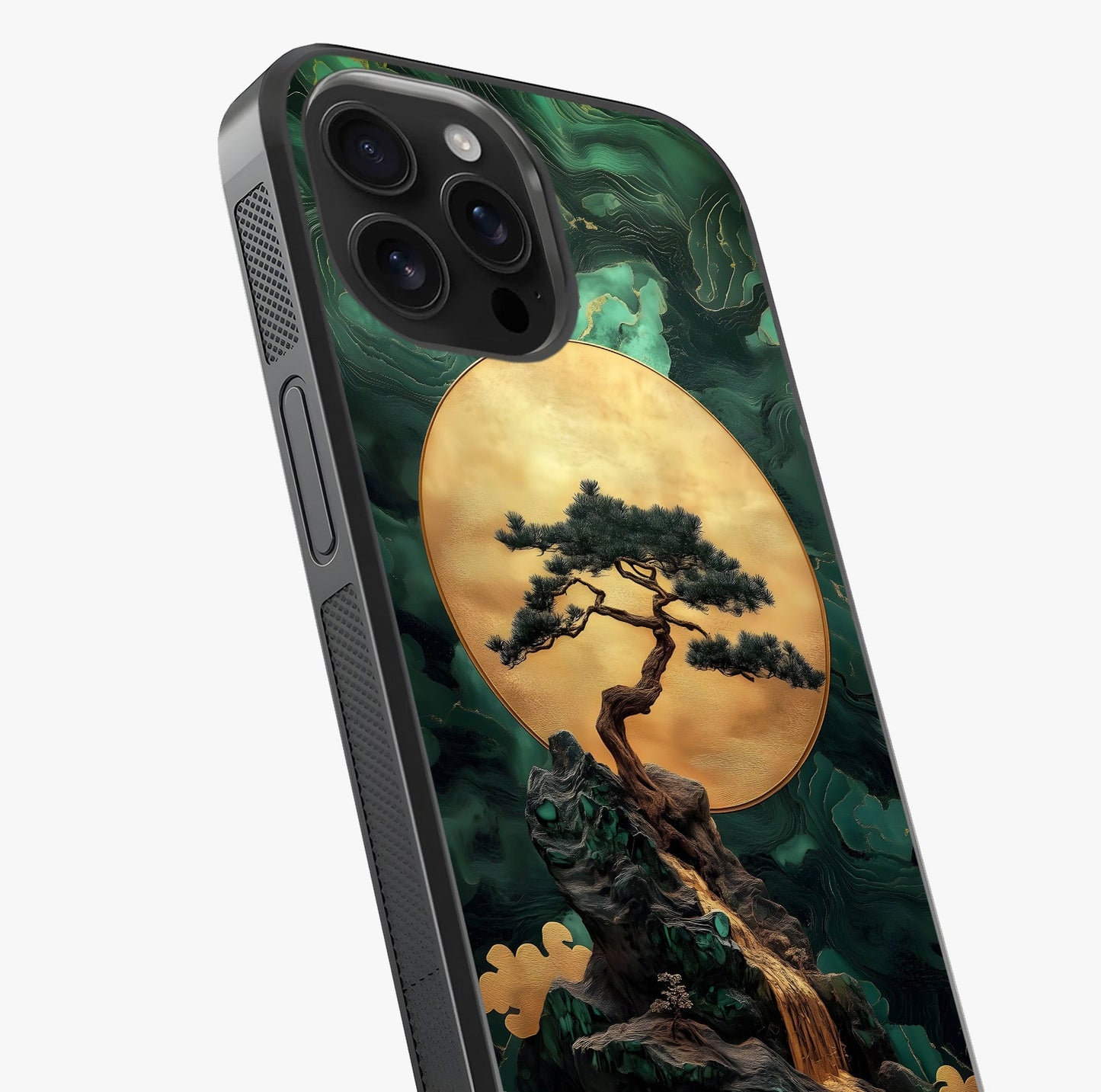 Zen Moon Rise Glass Case captured at a warm angle highlighting gloss, texture and premium glass finish.
