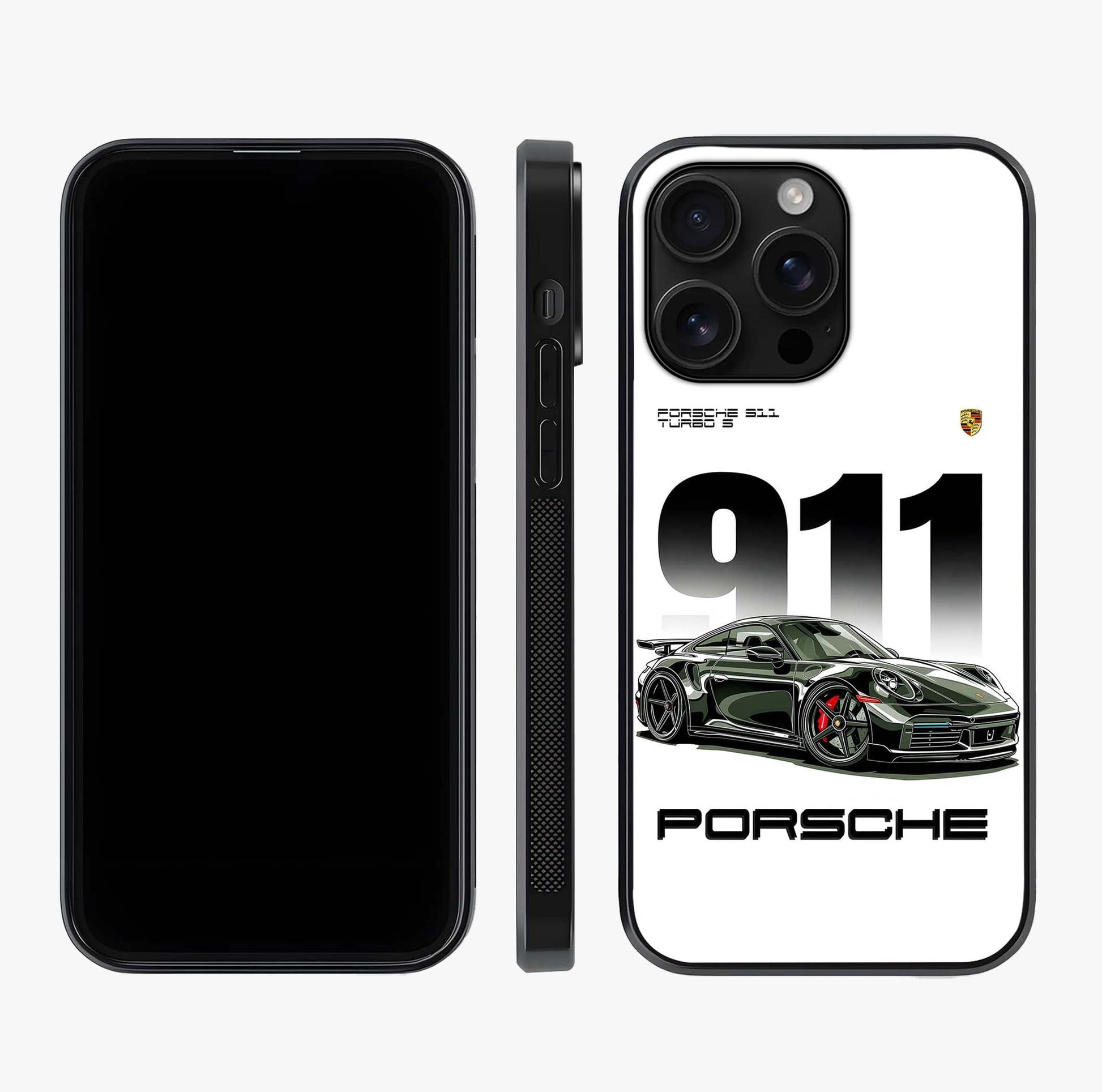 911 Turbo Dominance Glass Case displayed upright for full design visibility and premium finish.