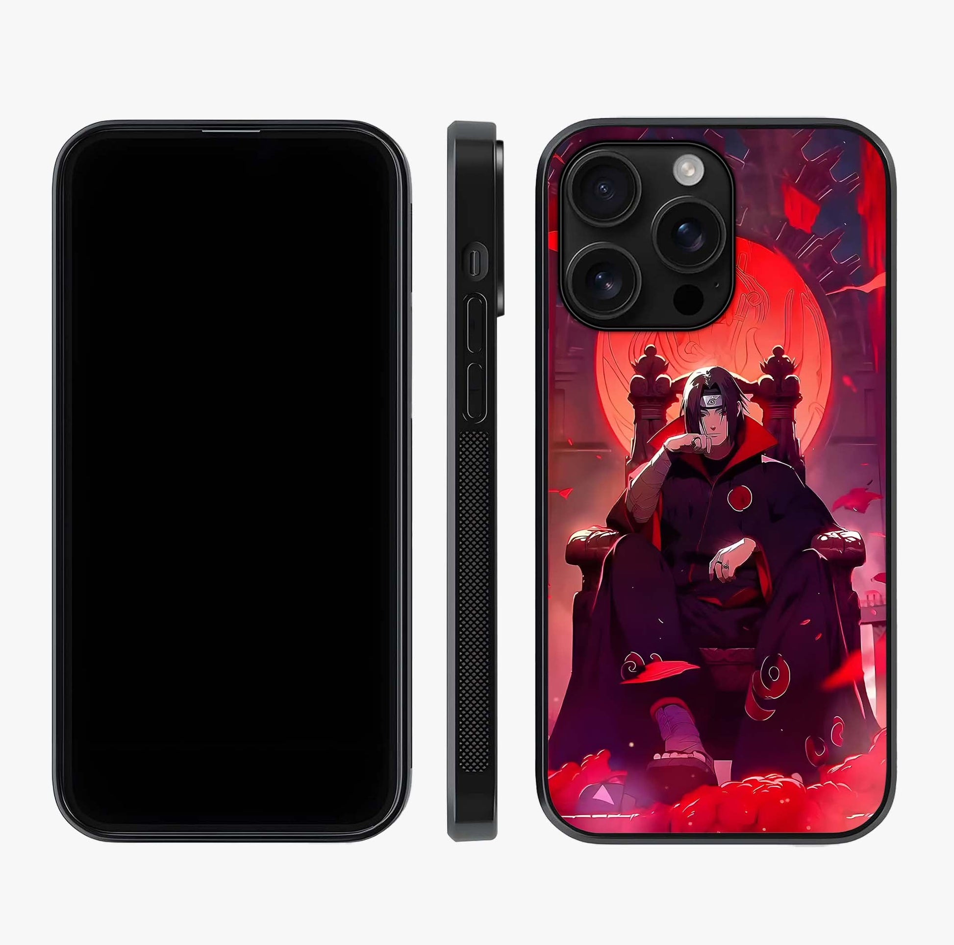 Blood Moon Sovereign Glass Case displayed upright for full design visibility and premium finish.