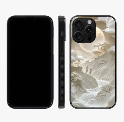 Celestial Origami Glass Case displayed upright for full design visibility and premium finish.