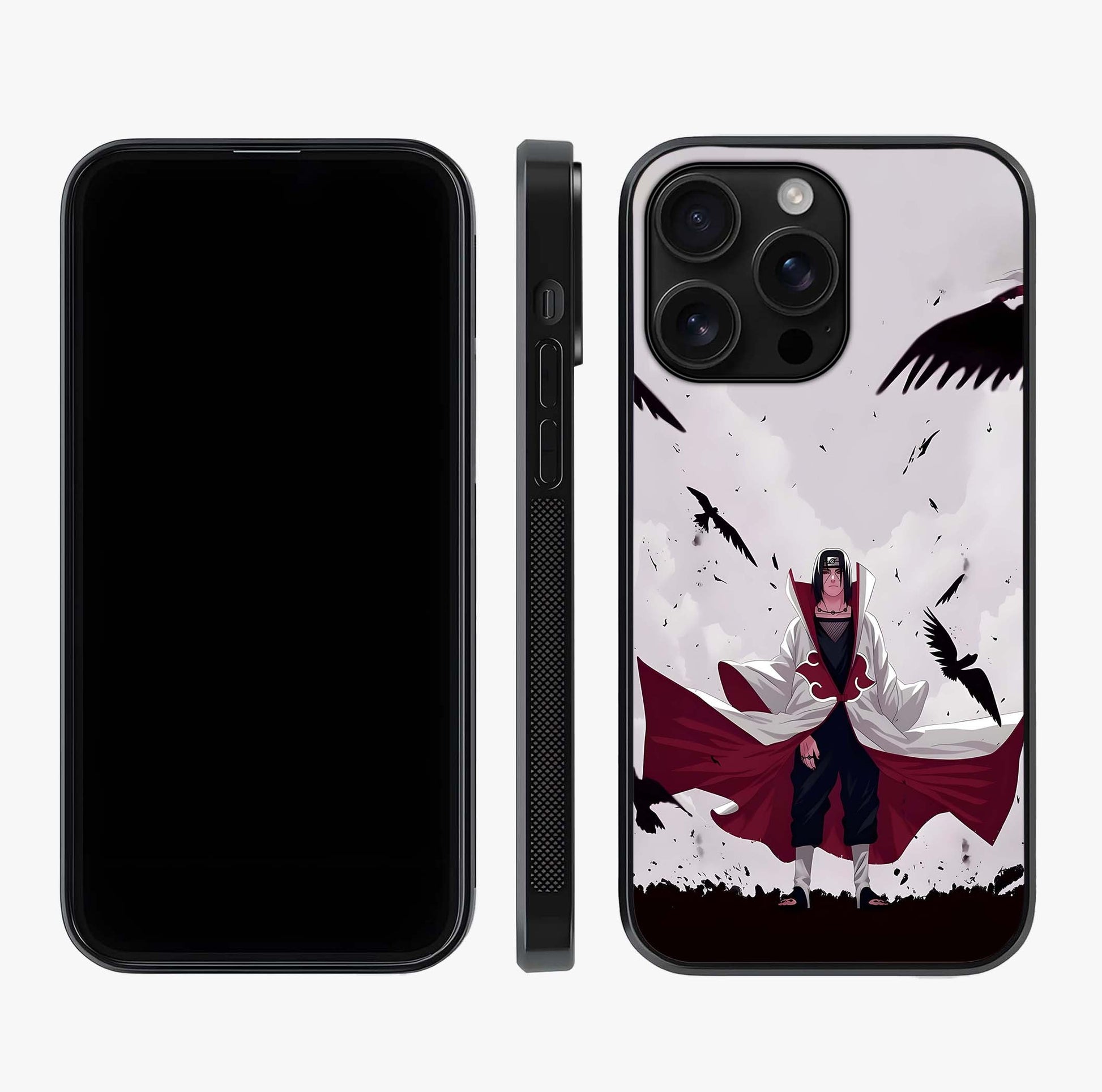 Crimson Crow Ascension Glass Case displayed upright for full design visibility and premium finish.