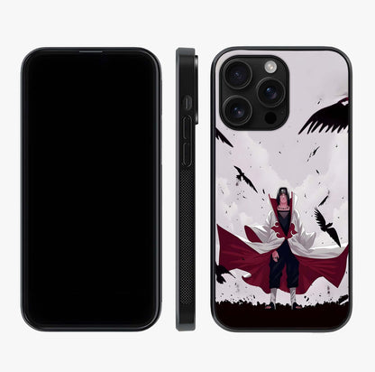 Crimson Crow Ascension Glass Case displayed upright for full design visibility and premium finish.