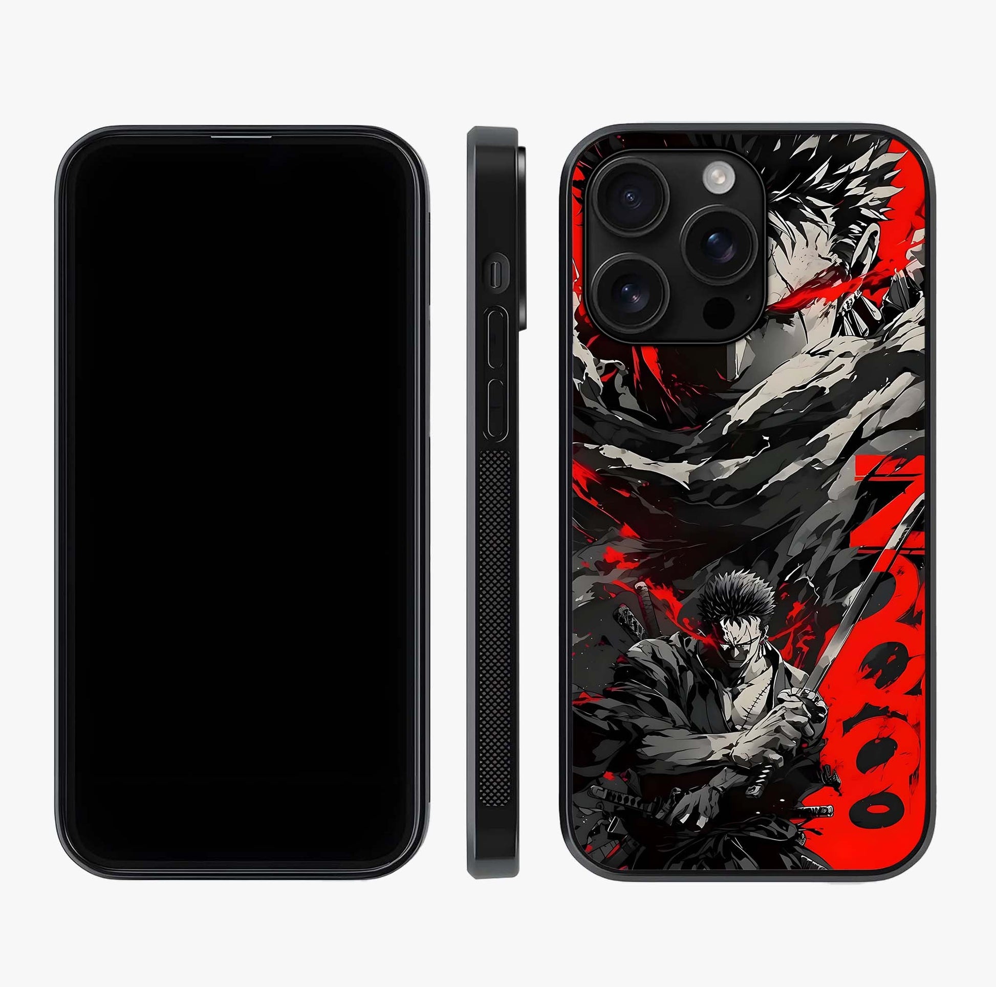 Demon Sword Resolve Glass Case displayed upright for full design visibility and premium finish.