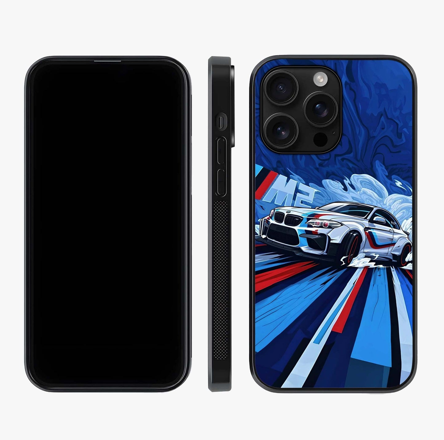 Drift Power Rush Glass Case displayed upright for full design visibility and premium finish.