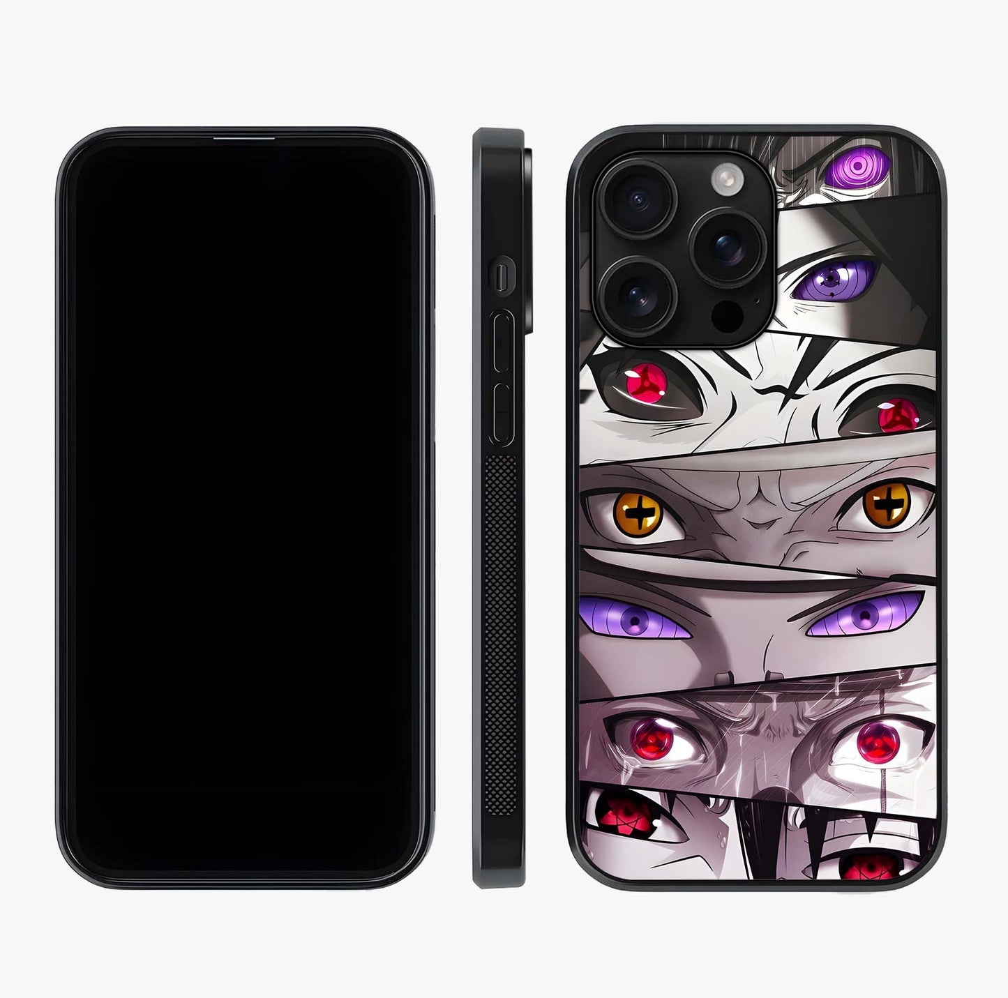 Eyes Of Destiny Glass Case displayed upright for full design visibility and premium finish.