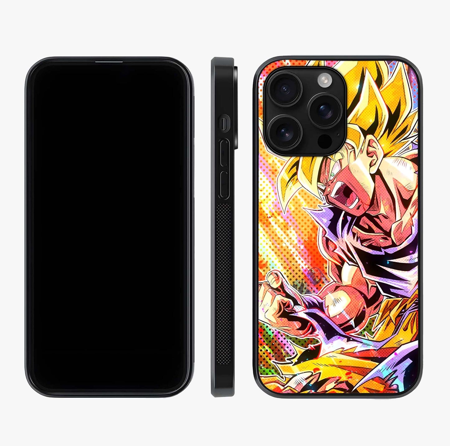 Firing Goku Glass Case displayed upright for full design visibility and premium finish.