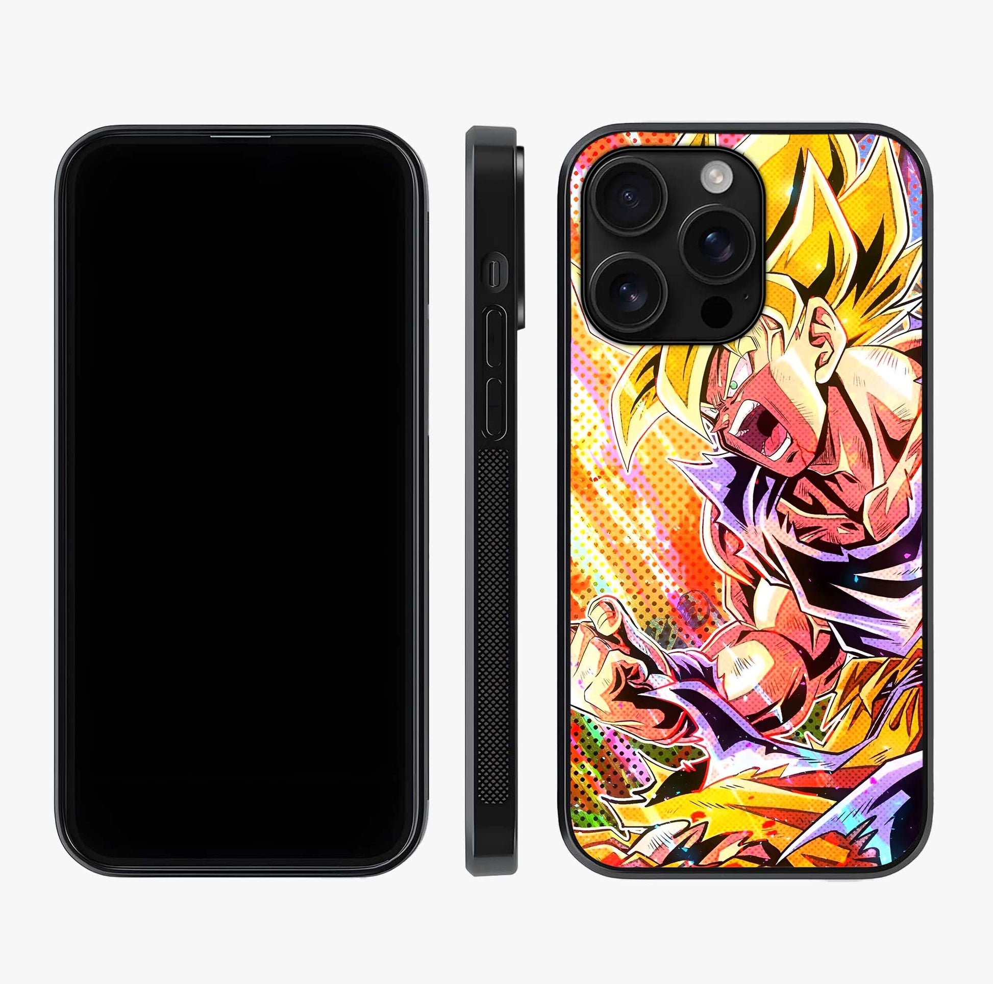 Firing Goku Glass Case displayed upright for full design visibility and premium finish.