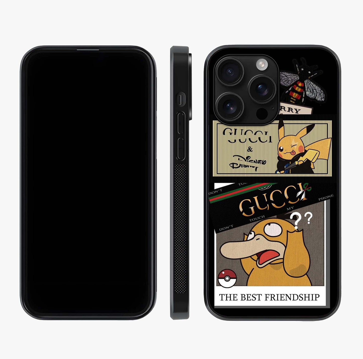 Gucci Play Mashup Glass Case displayed upright for full design visibility and premium finish.