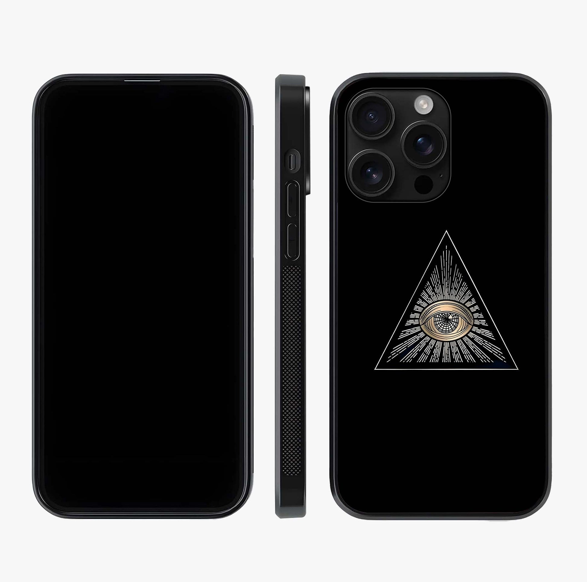Illuminati Evil Glass Case displayed upright for full design visibility and premium finish.