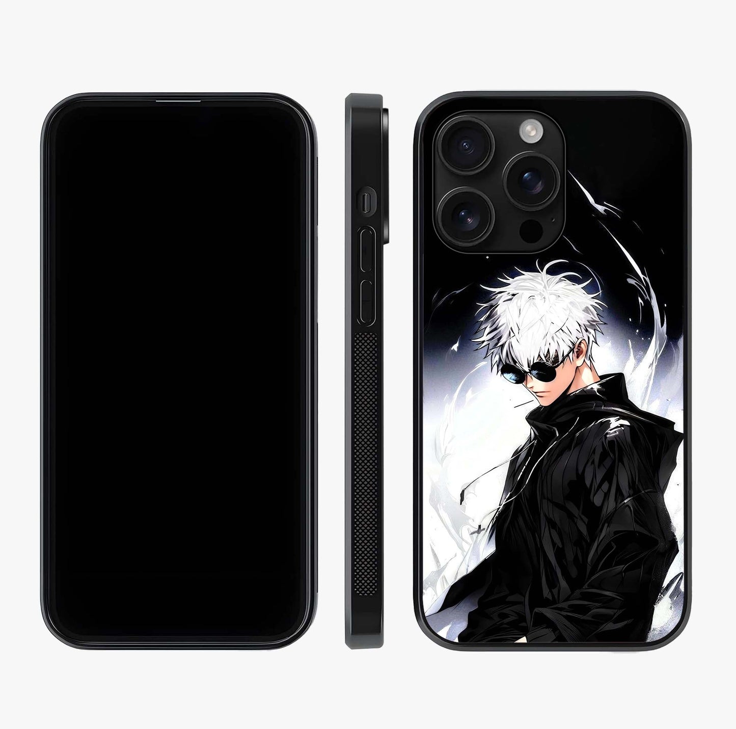 Limitless Shadow King Glass Case displayed upright for full design visibility and premium finish.
