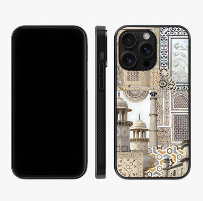 Mughal Marble Legacy Glass Case displayed upright for full design visibility and premium finish.
