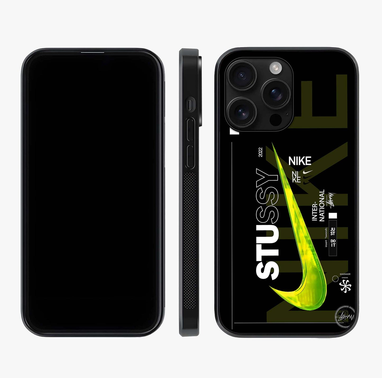 Neon Street Edition Glass Case displayed upright for full design visibility and premium finish.