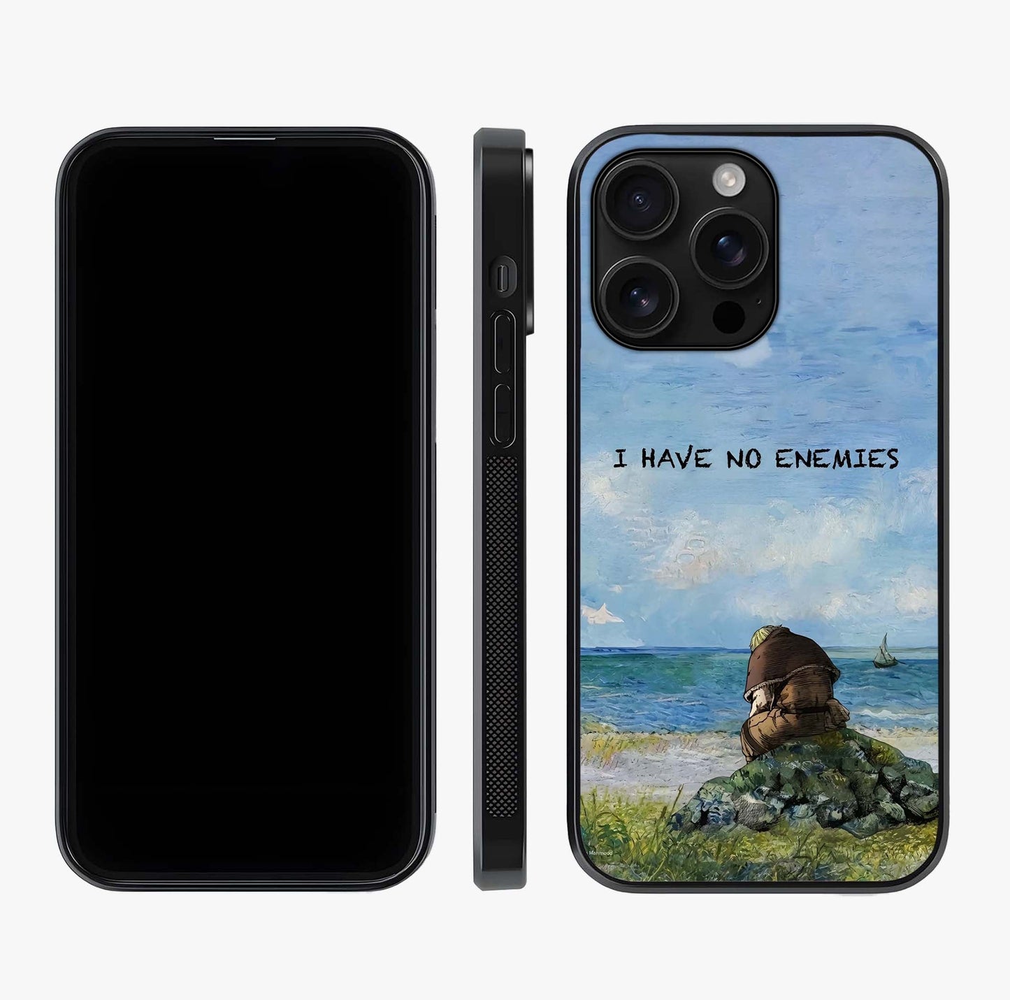 Peace Beyond War Glass Case displayed upright for full design visibility and premium finish.