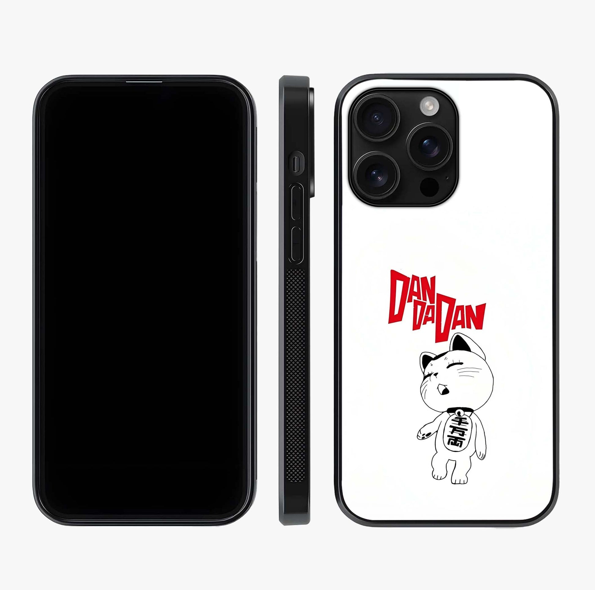 Playful Spirit Charm Glass Case displayed upright for full design visibility and premium finish.