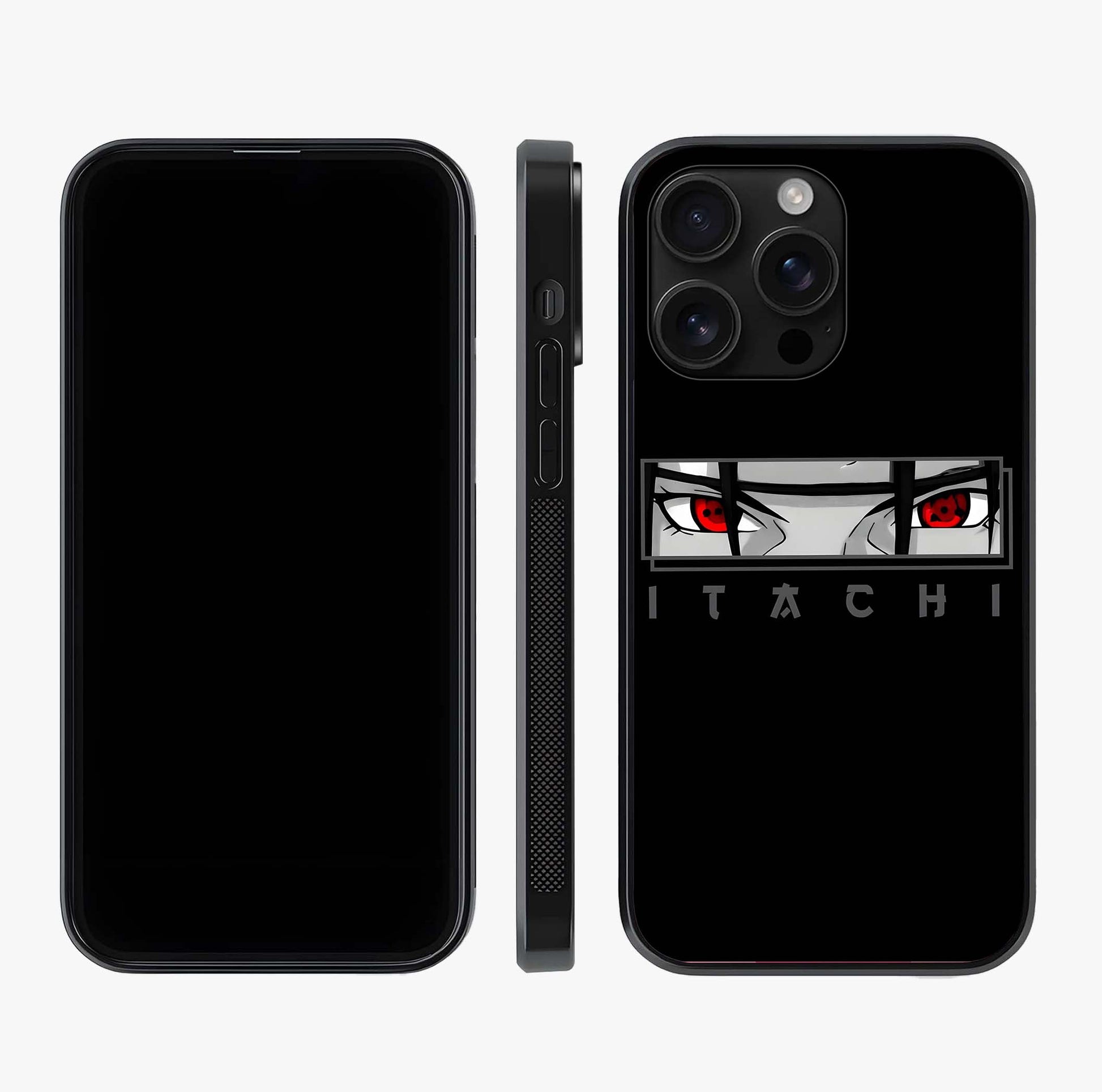 Scarlet Gaze Dominance Glass Case displayed upright for full design visibility and premium finish.