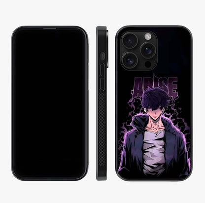 Shadow Monarch Awakening Glass Case displayed upright for full design visibility and premium finish.