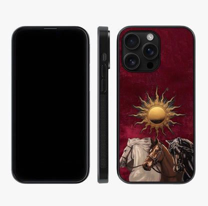 Solar Riders Glass Case displayed upright for full design visibility and premium finish.