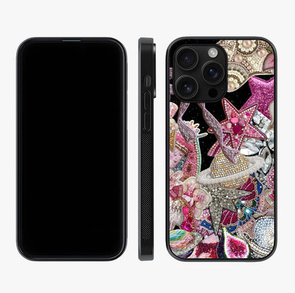 Starlit Jewel Dream Glass Case displayed upright for full design visibility and premium finish.